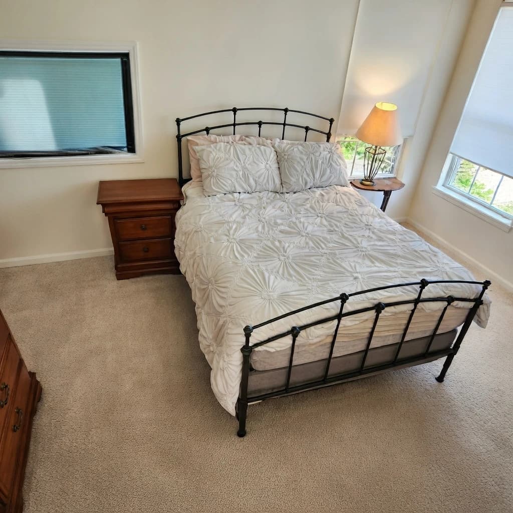 Plush carpet installed in a South Jersey bedroom