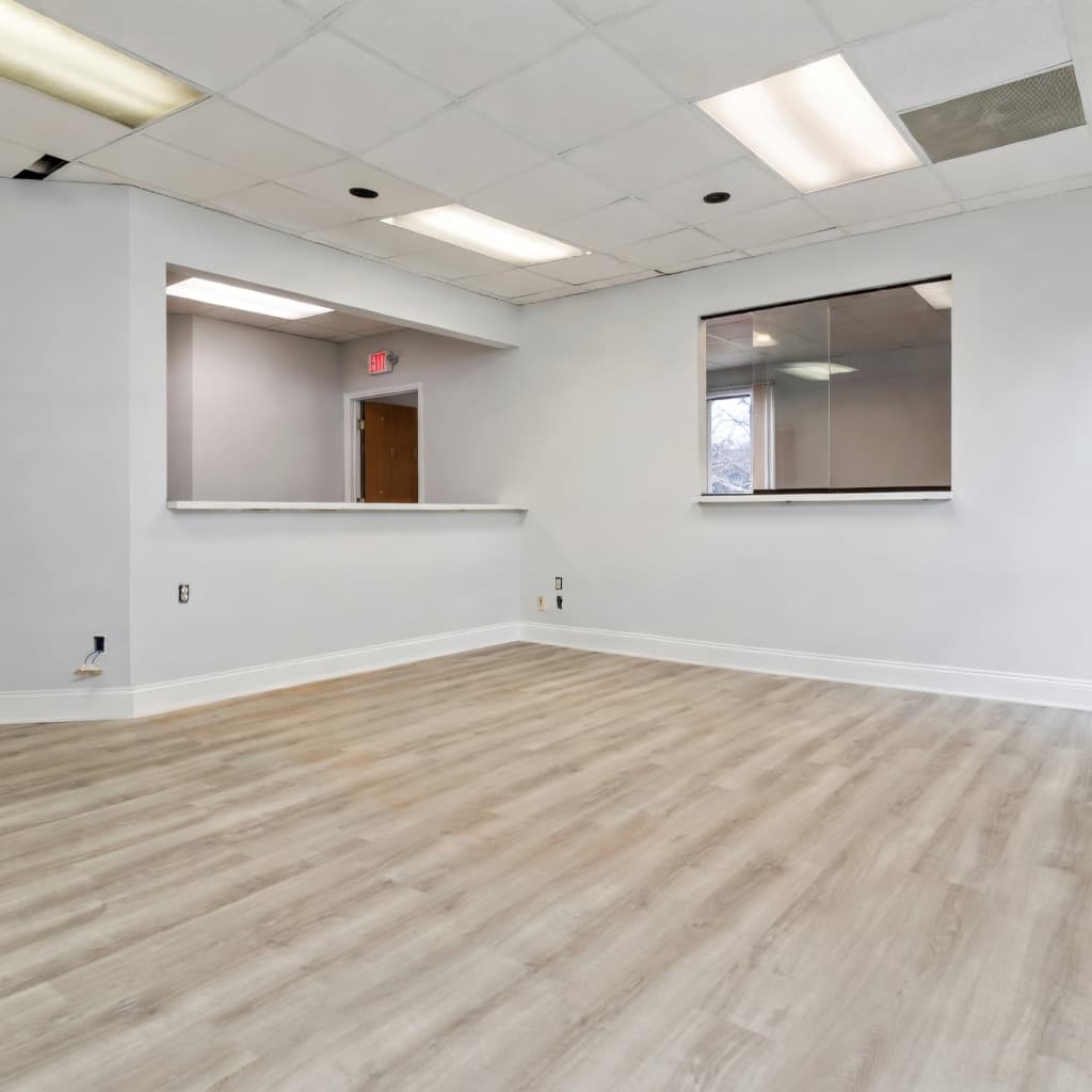 Room cleared and ready for a flooring installation crew