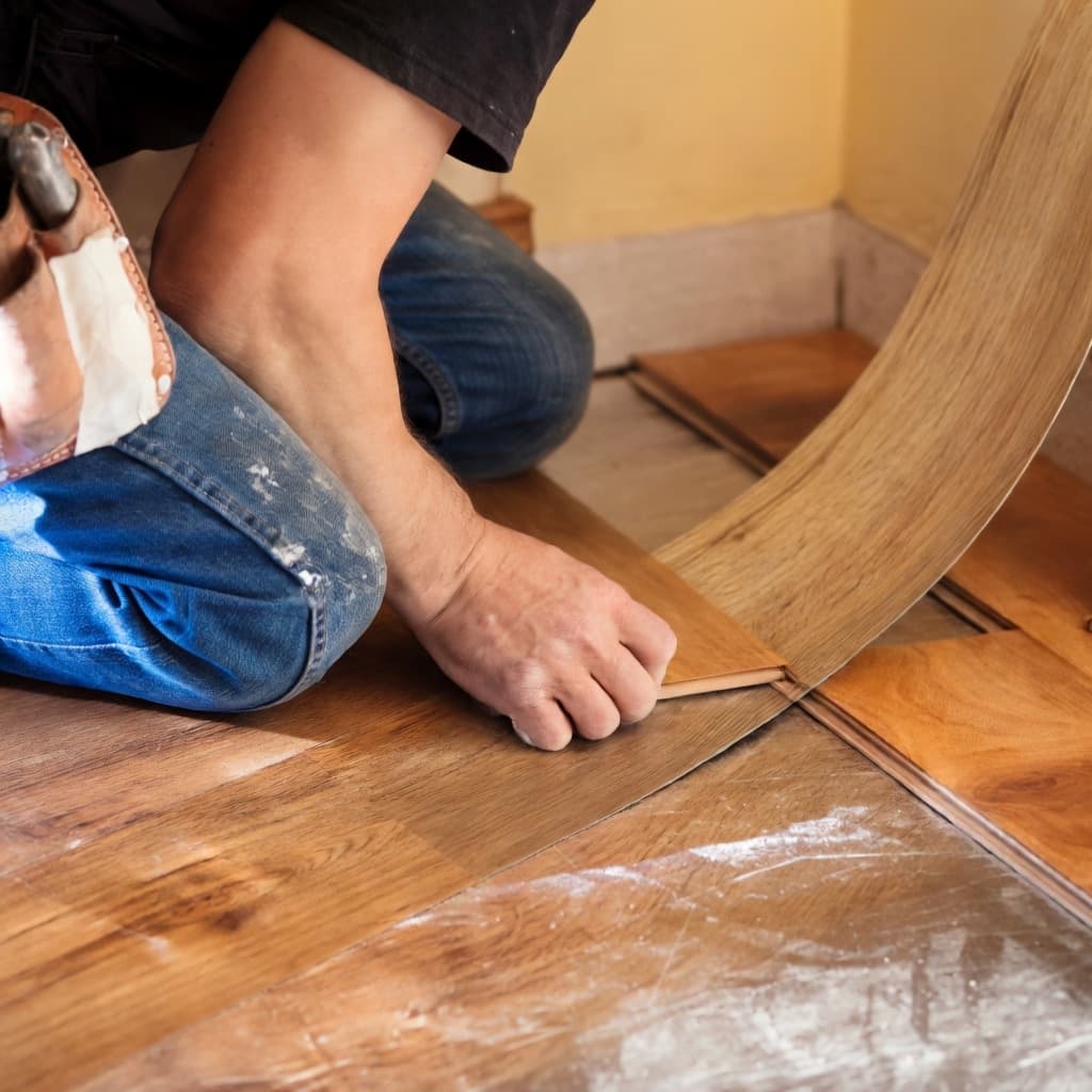 Older flooring being evaluated before replacement in a South Jersey home