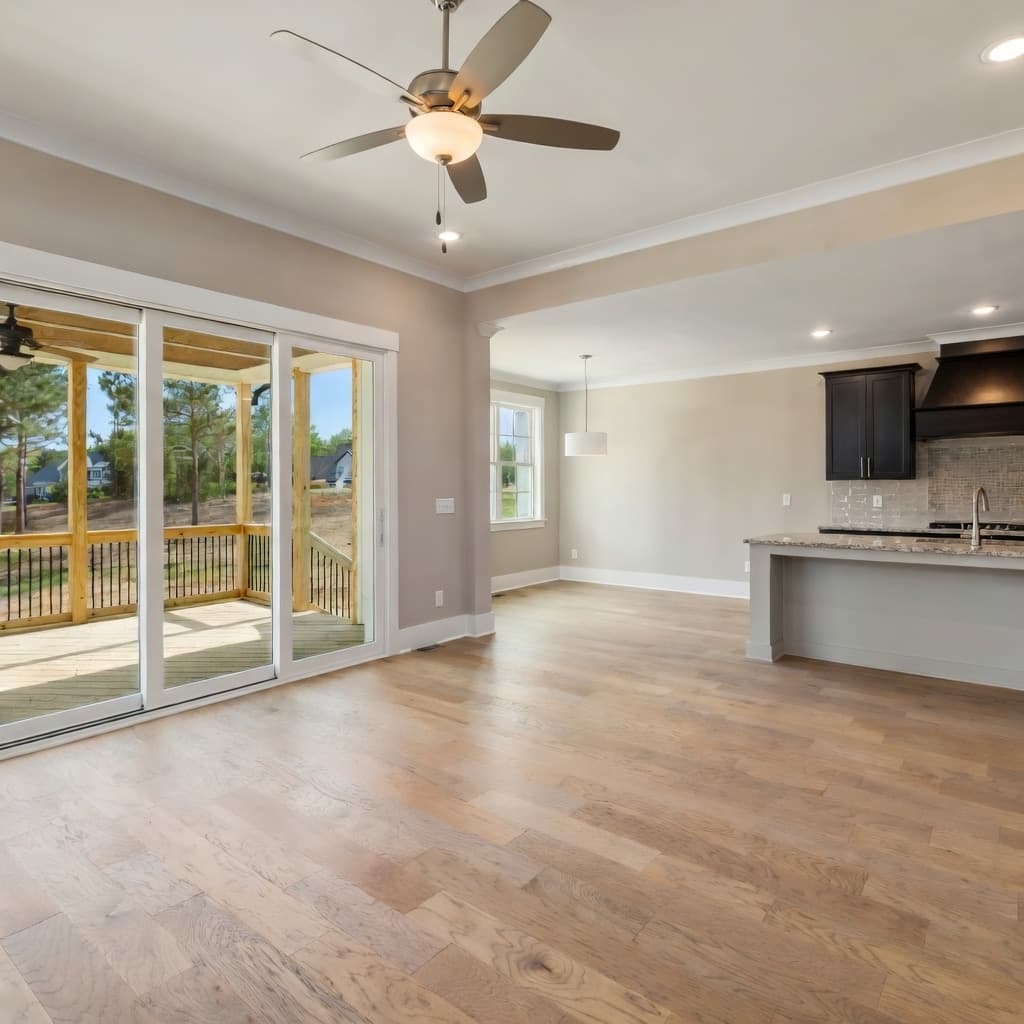 New flooring planks acclimating inside a home before installation